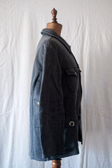 【~50's】French Vintage Gray Cotton Pique Hunting Jacket