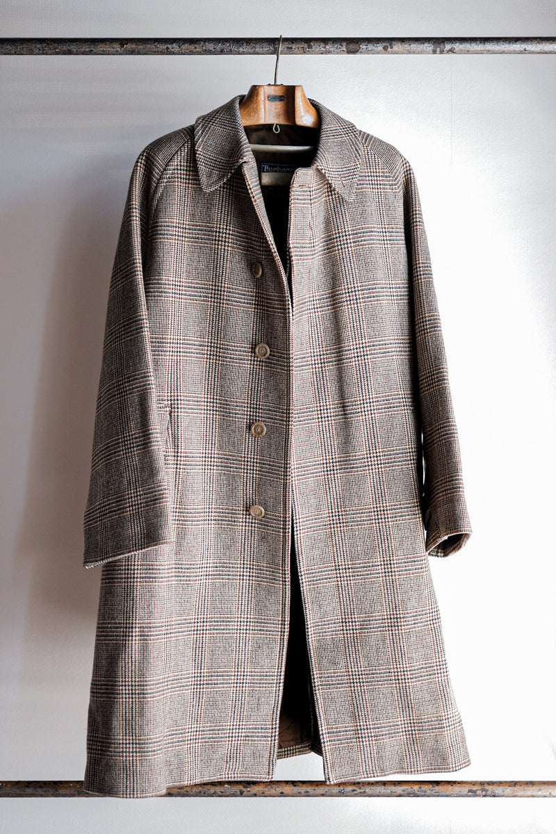 【~80's】Vintage Burberry's Single Raglan Balmacaan Coat Size.54R "Saddle Tweed"