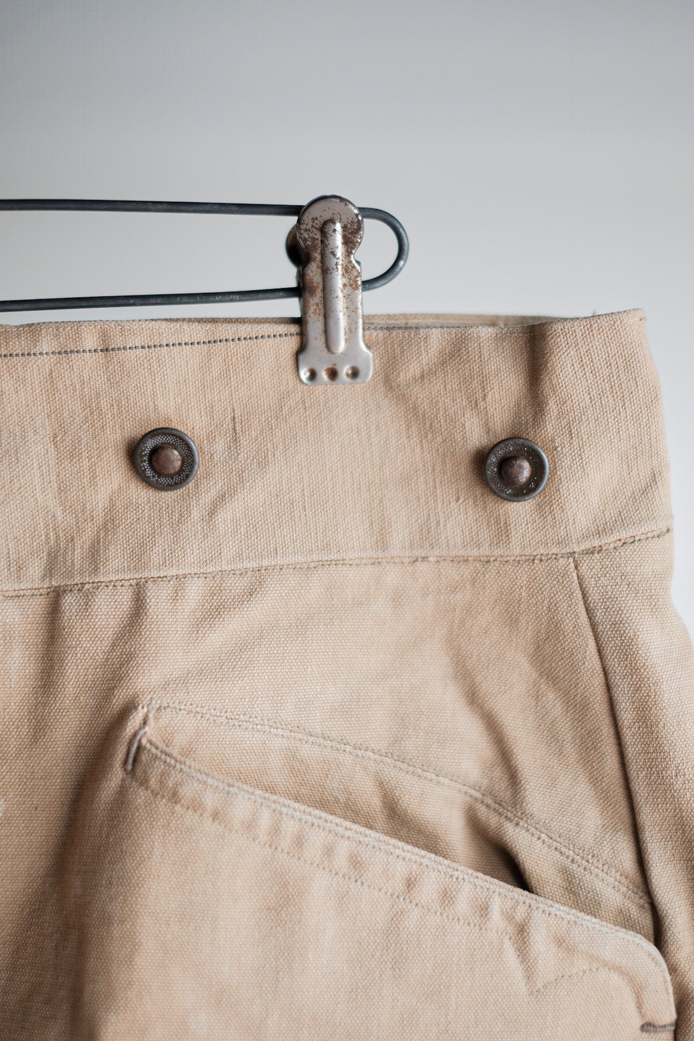 ［~30's］French Vintage Cotton Canvas Work Pants
