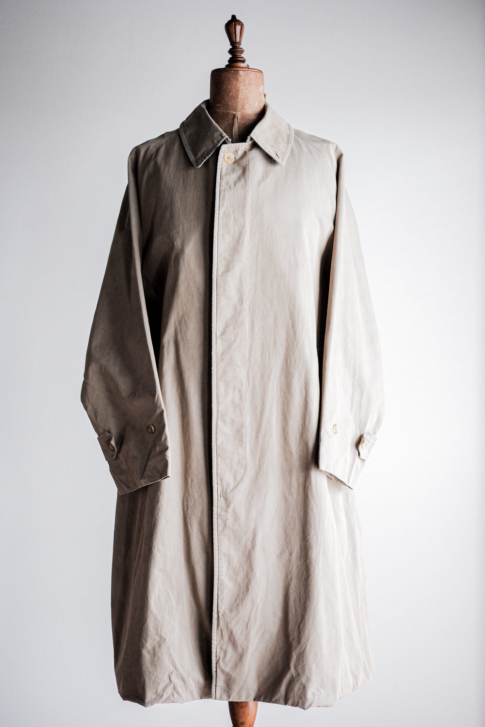 【~80's】Vintage Burberry's Single Raglan Balmacaan Coat C100 Size.48REG