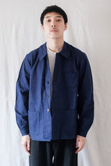 [~ 40's] แจ็คเก็ตผ้าฝ้ายสีน้ำเงินวินเทจฝรั่งเศสวินเทจ