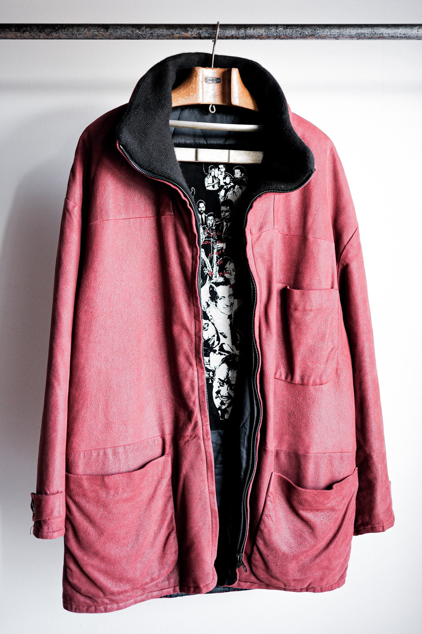 ［~90's］Old SERAPHIN Leather Reverseable Jacket Size.50