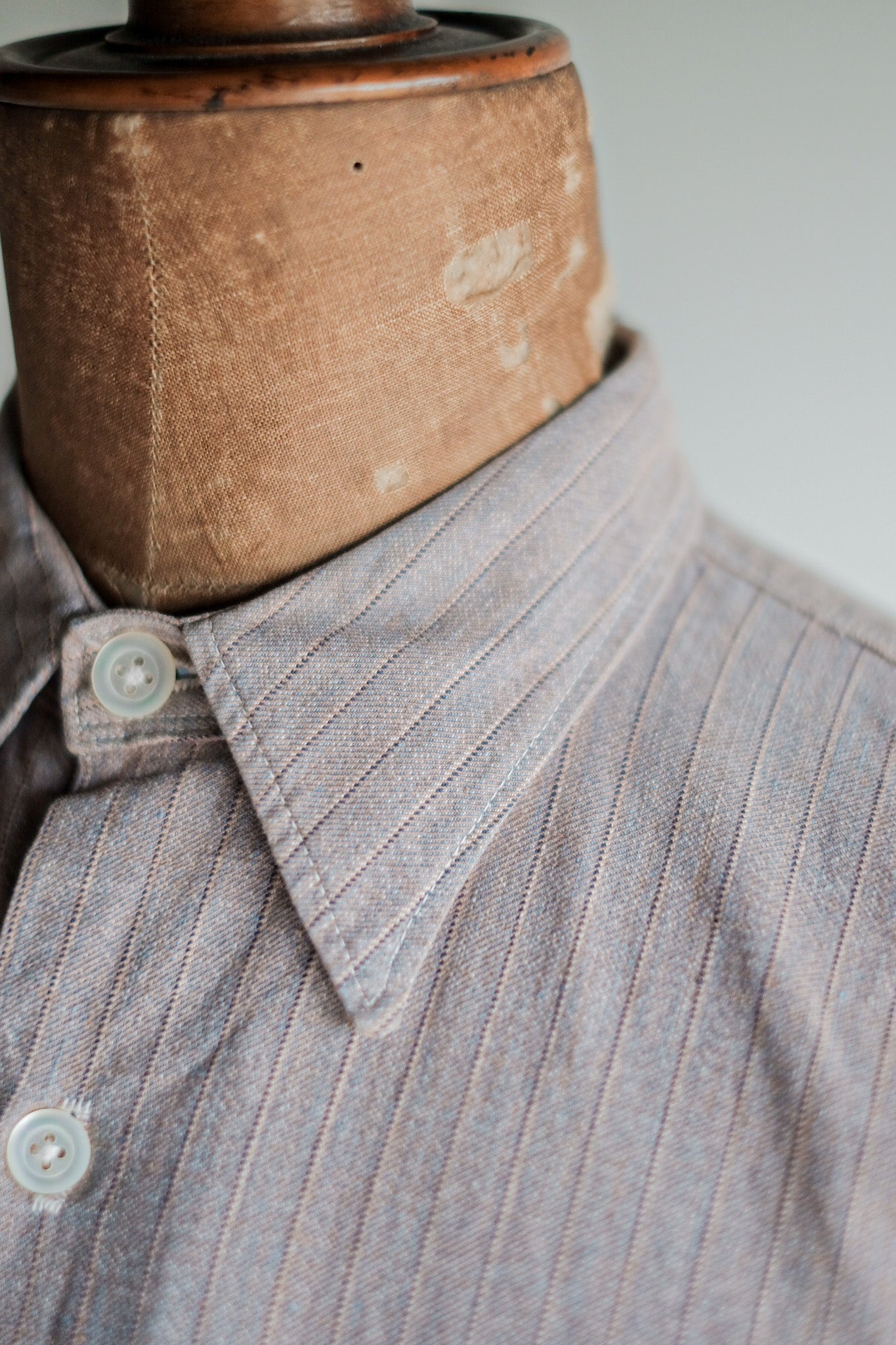 ［~40's］French Vintage Grandpa Shirt "Dead stock"
