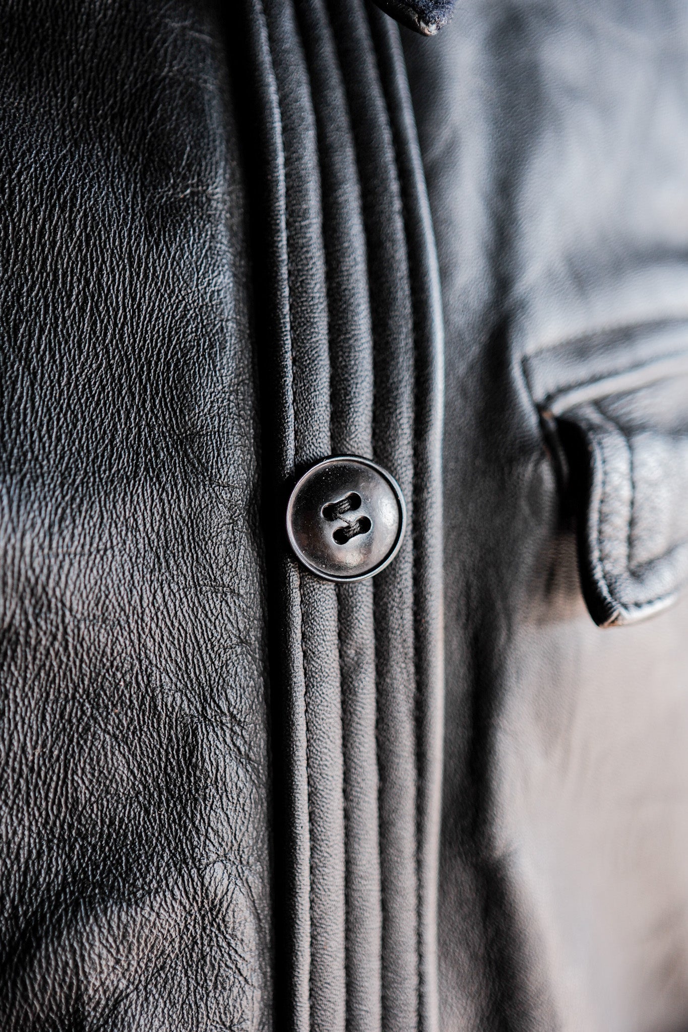 ［~50's］French Vintage Le Corbusier Leather Work Jacket "Wool Collar"