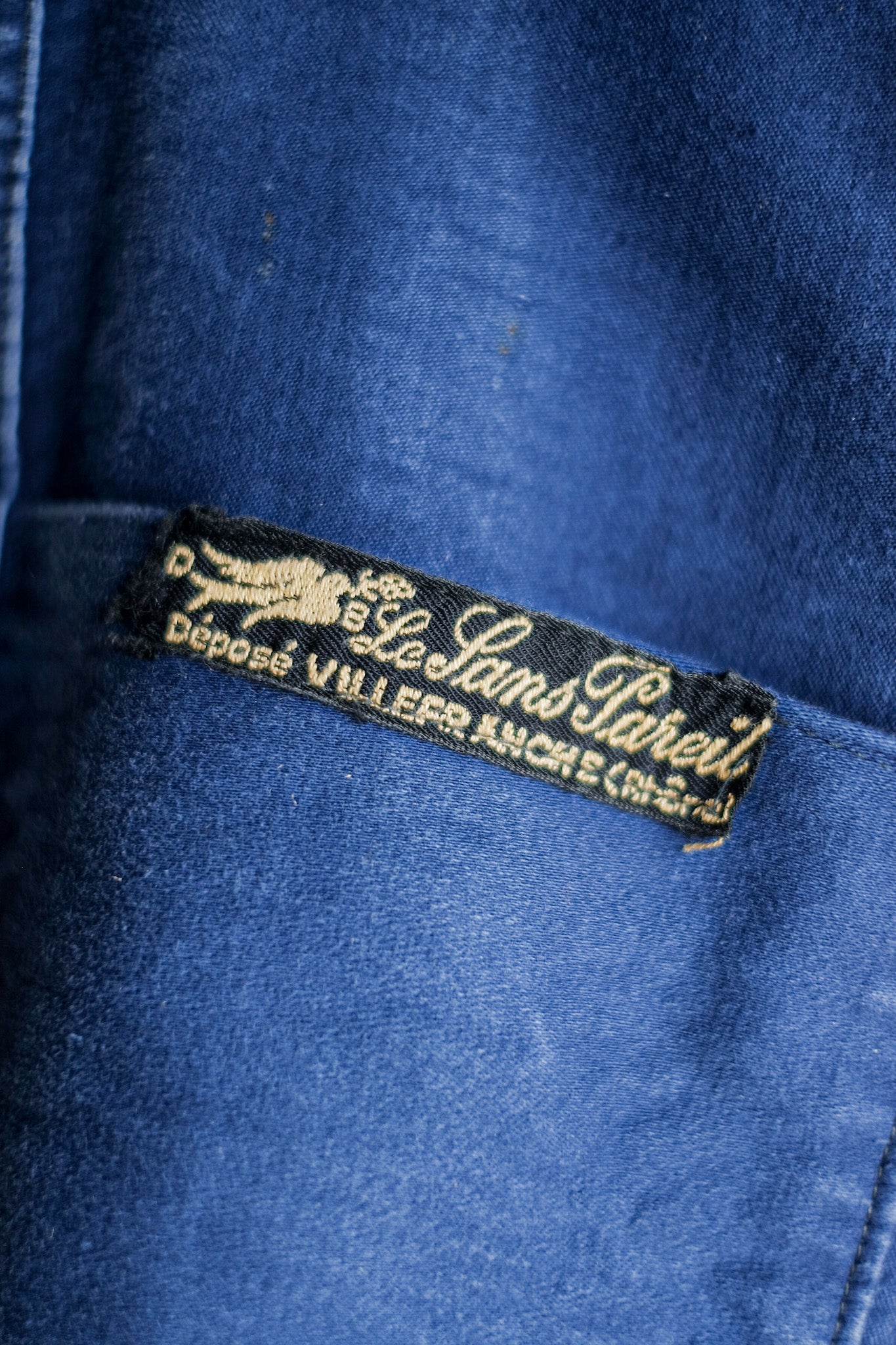 ［~40's］French Vintage Blue Moleskin Work Jacket