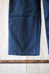 【~30's】French Vintage Indigo Cotton Twill Work Pant