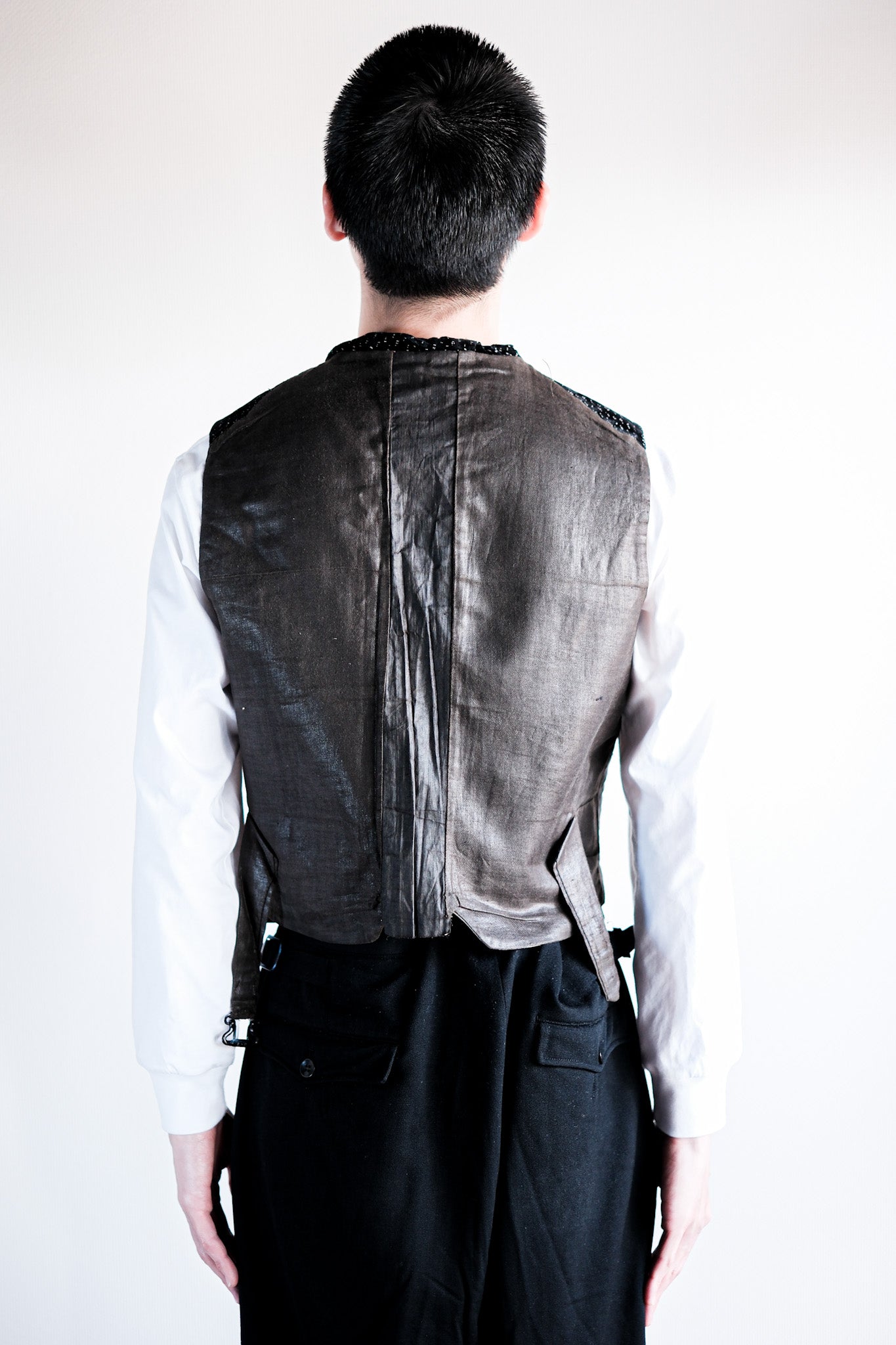 ［Late 19th C］French Antique Black Velvet Gilet