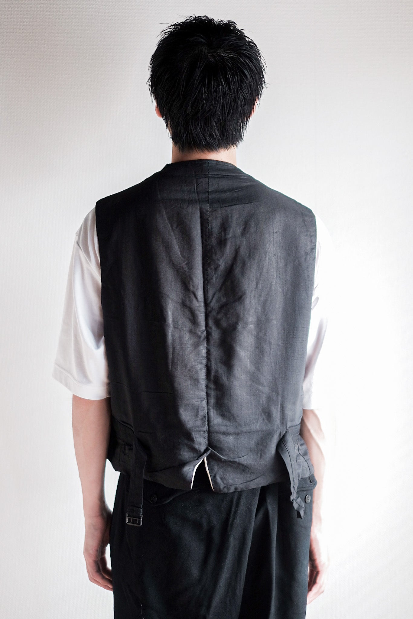 ［~40's］French Vintage Gray Wool Work Gilet