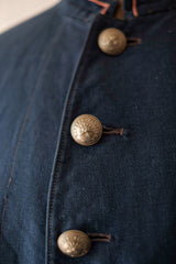 【~30's】French Vintage Indigo Cotton Twill Fireman Jacket
