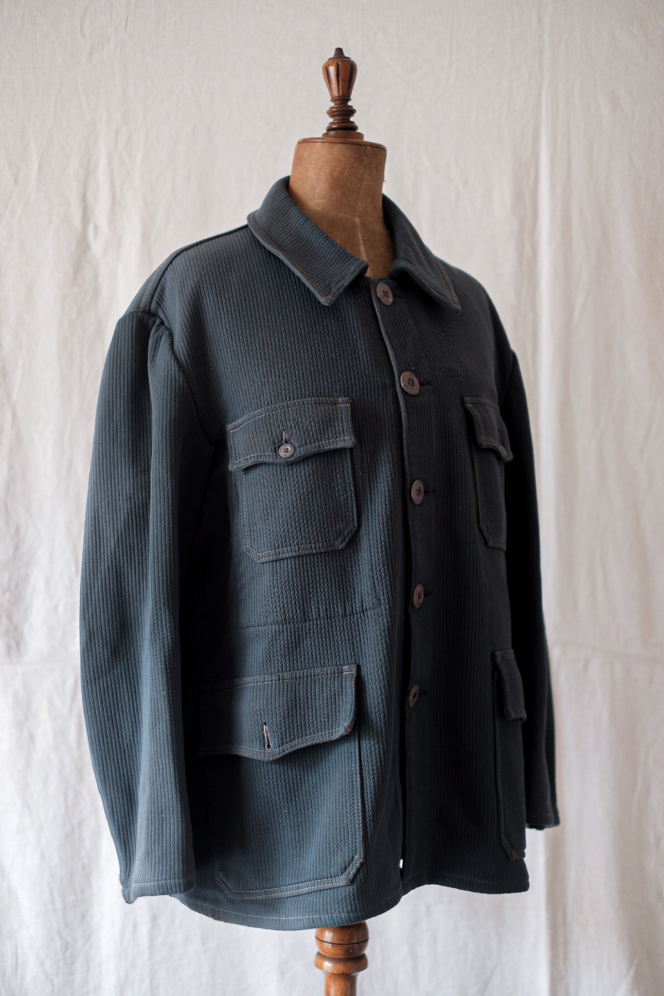 [~ 50's] French Vintage Cotton Pique Hunting Jacket