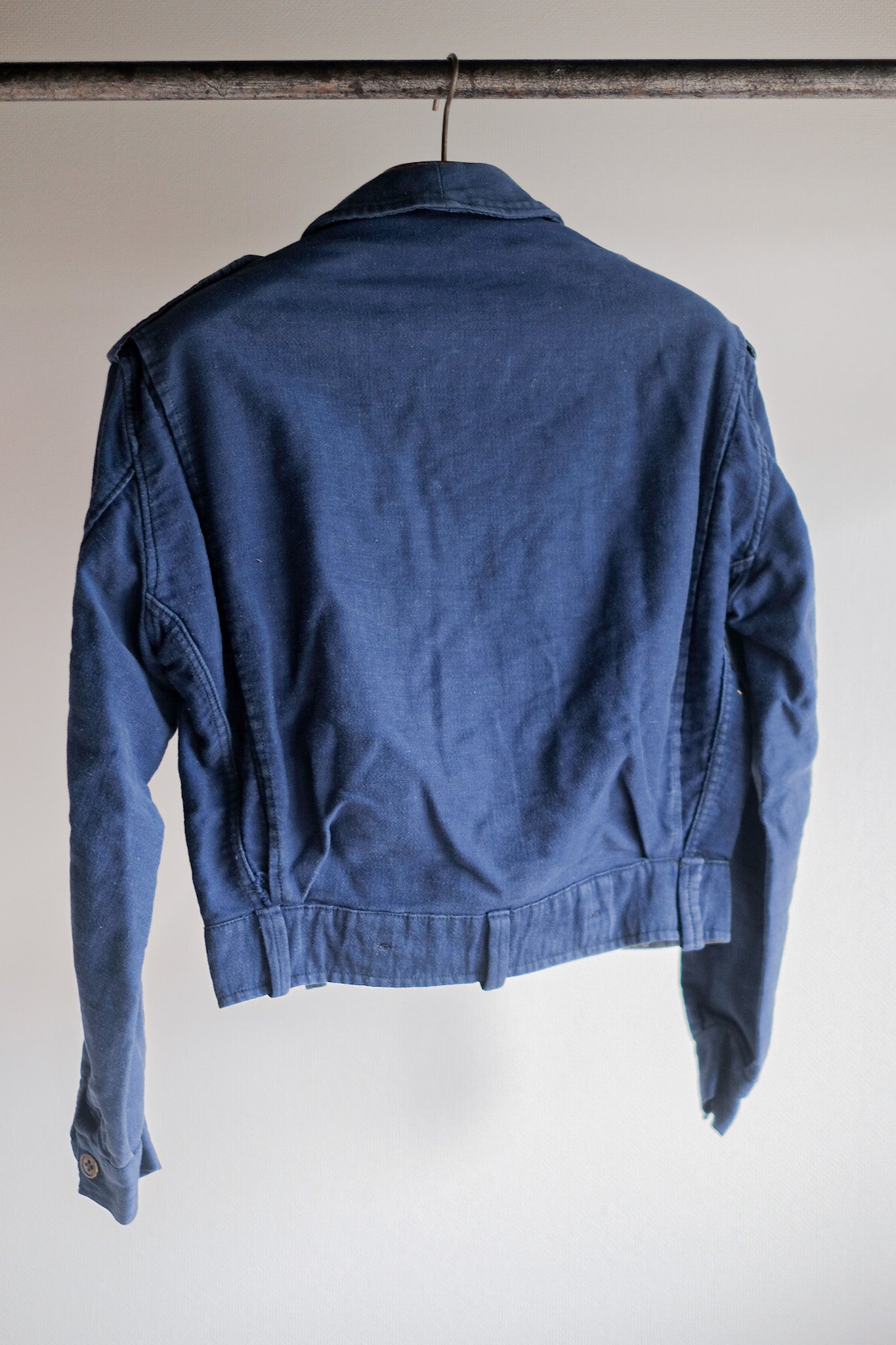 [~ 40's] French Vintage Blue Moleskin Fireman Jacket