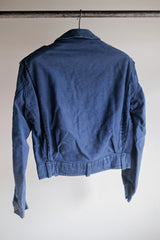 [~ 40's] แจ็คเก็ต French Vintage Blue Moleskin Fireman