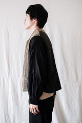 [~ 30's] แจ็คเก็ตผ้าลูกฟูกสีน้ำตาลสีน้ำตาลวินเทจสีเทา