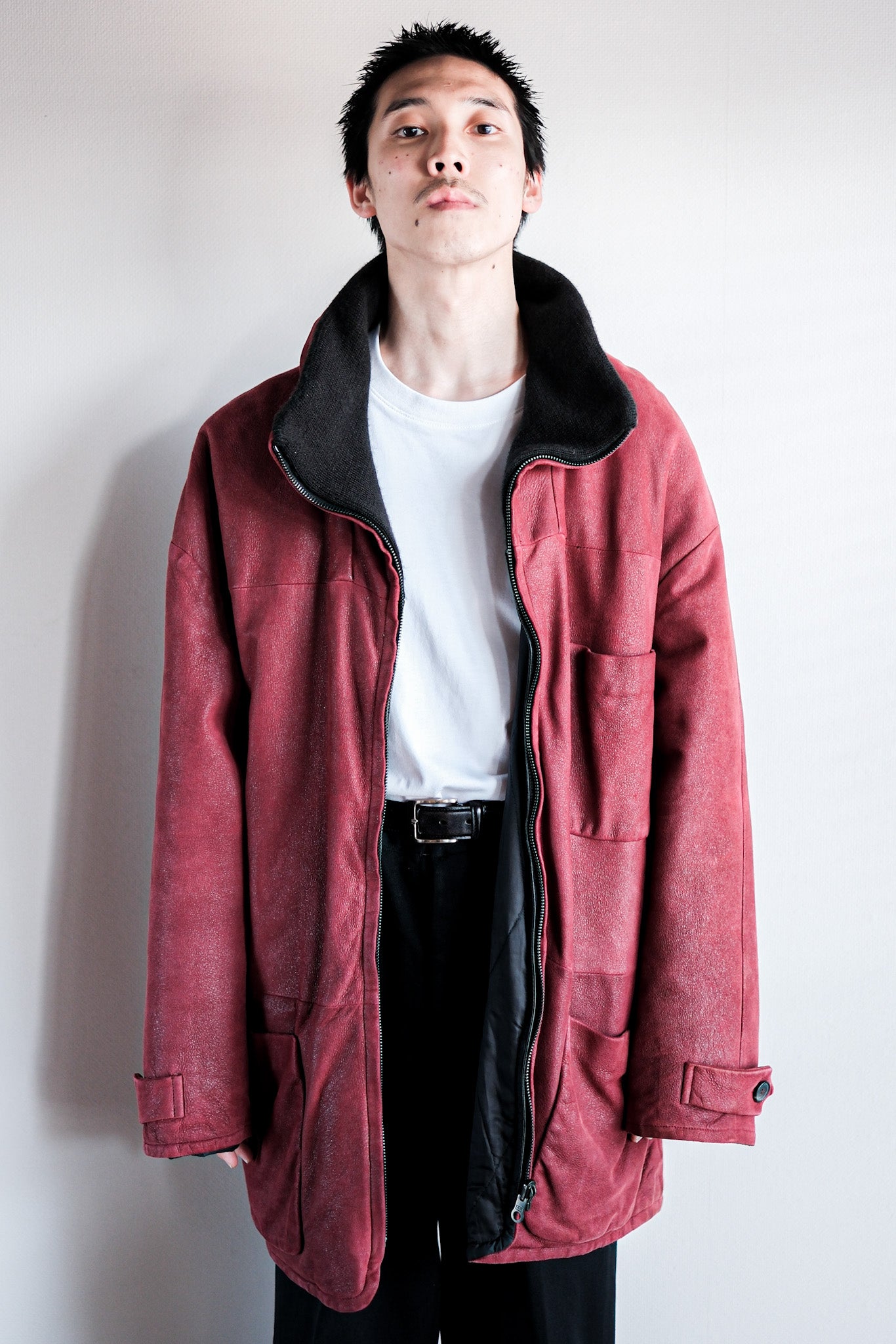 ［~90's］Old SERAPHIN Leather Reverseable Jacket Size.50
