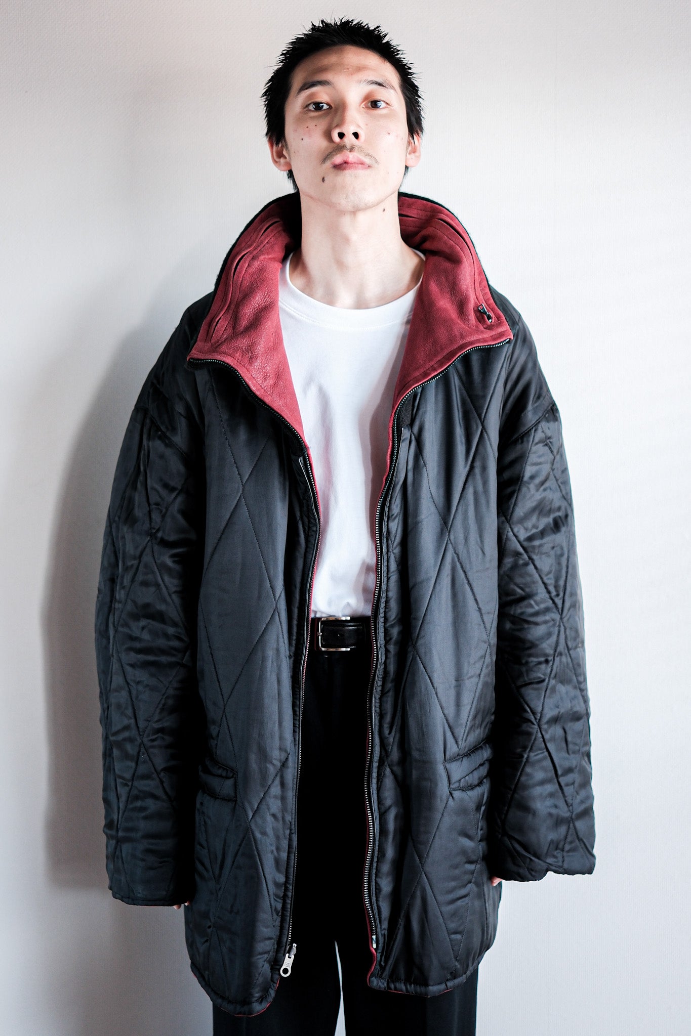 ［~90's］Old SERAPHIN Leather Reverseable Jacket Size.50