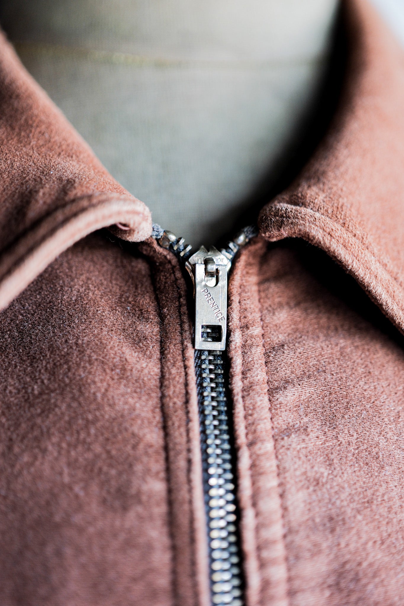 ［~40’s］French Vintage Brown Moleskin Cyclist Jacket