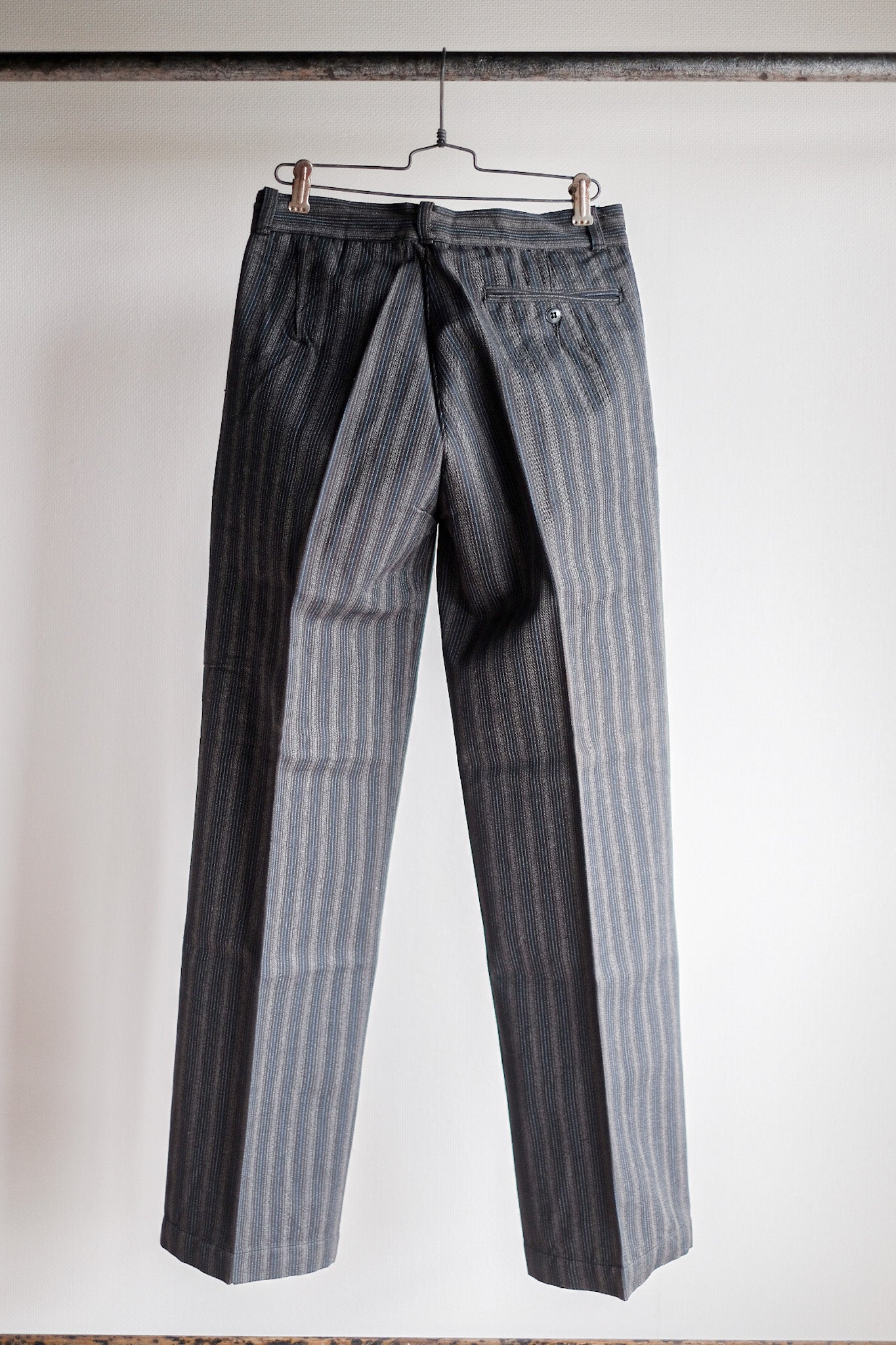 ［~40's］French Vintage Cotton Striped Work Pants "Dead Stock"