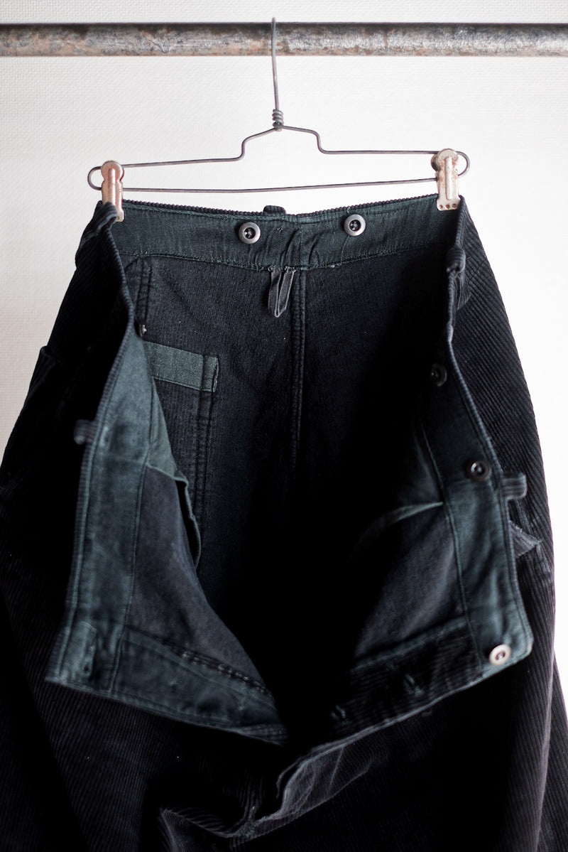 【~50's】German Vintage Black Corduroy Trousers