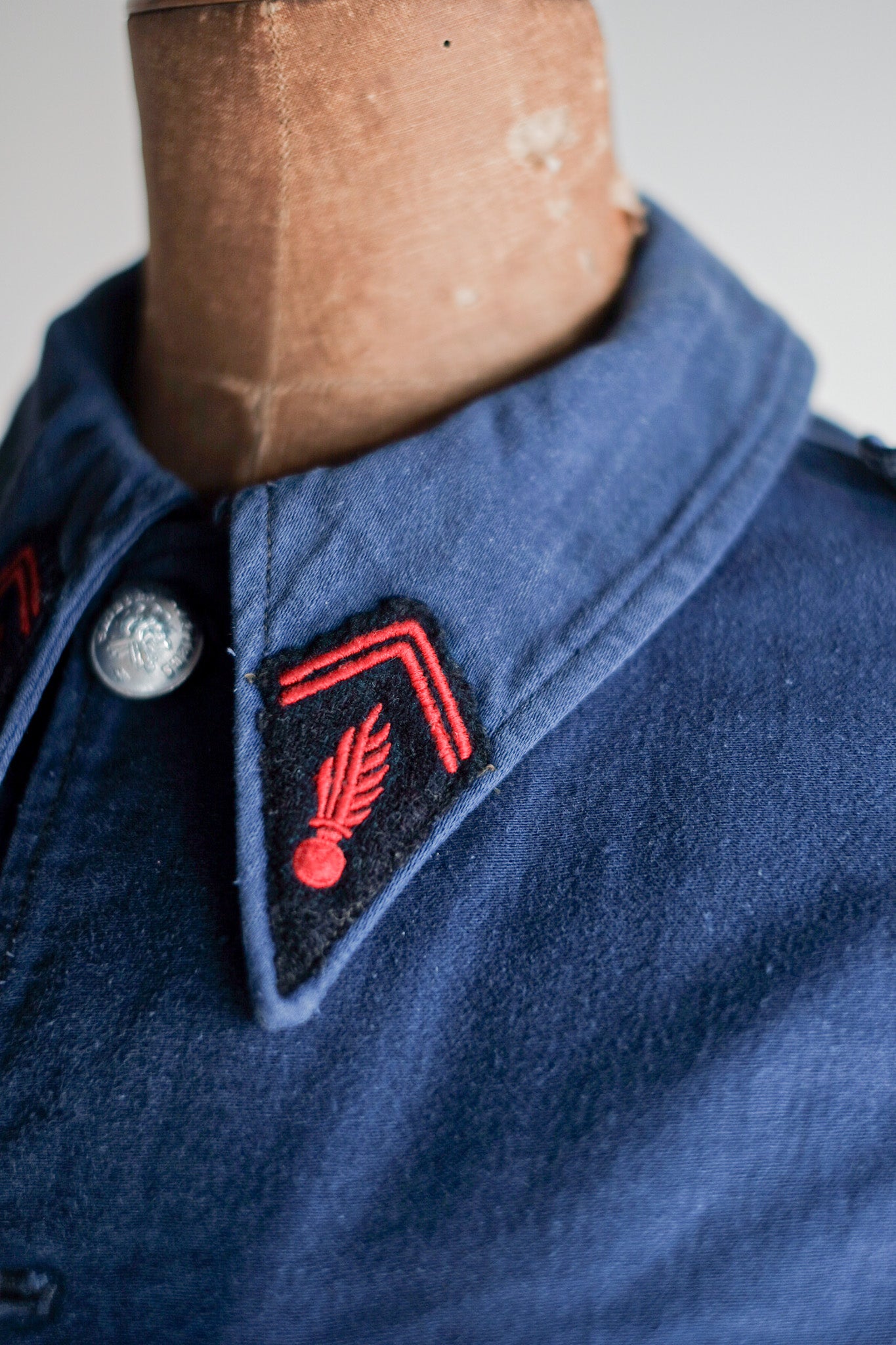 [~ 40's] French Vintage Blue Moleskin Fireman Jacket