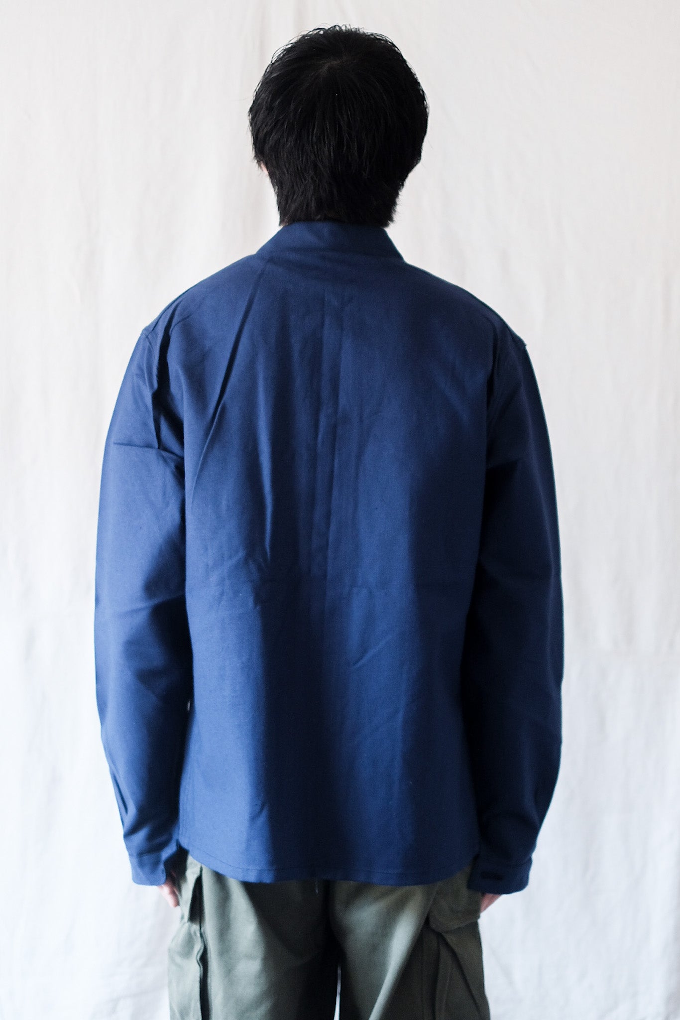 [~ 50's] French Vintage Blue Cotton Twil Work Jacket "Le Mont Stock" "Dead Stock"