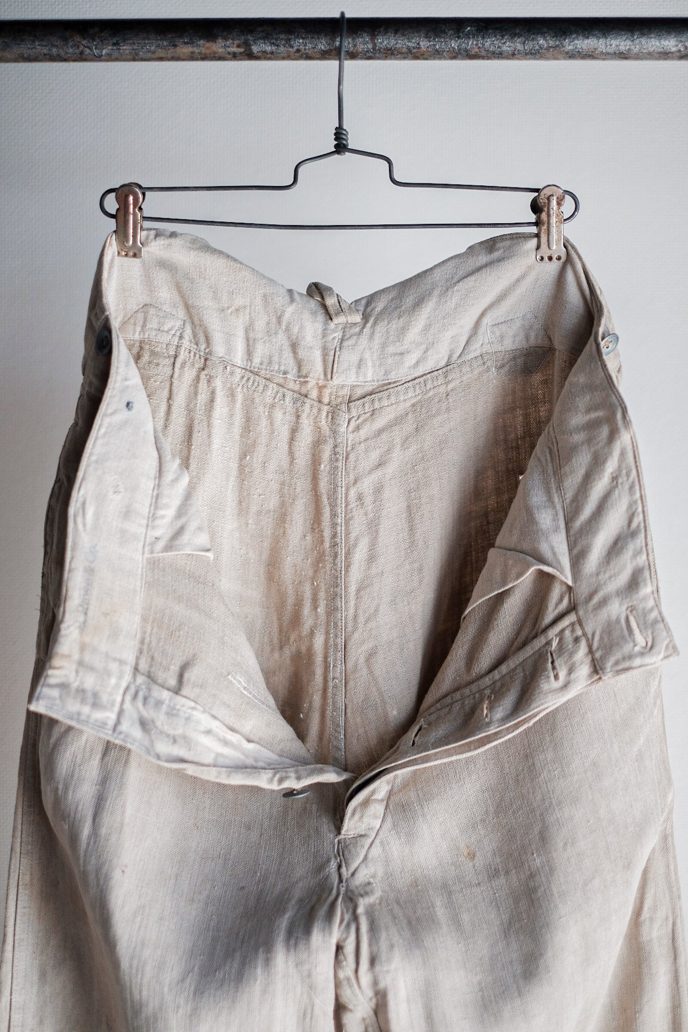 [〜40年代]第二次世界大戰德國軍隊鑽機HBT亞麻褲