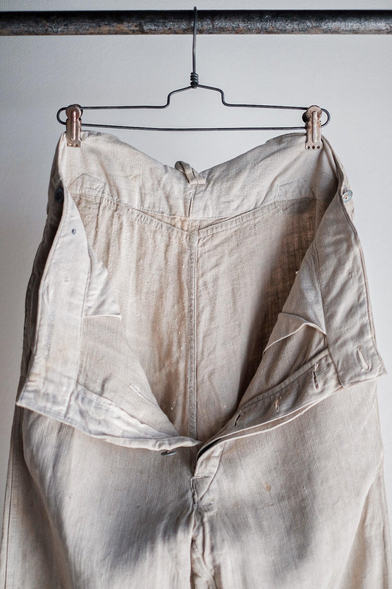 ［~40's］WW2 German Army Drillich HBT Linen Trousers