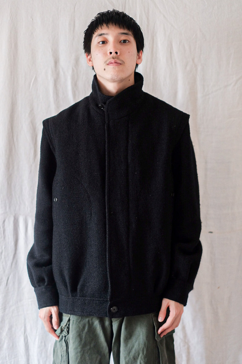 [~ 80's] ผ้าขนสัตว์วินเทจฝรั่งเศส blouson