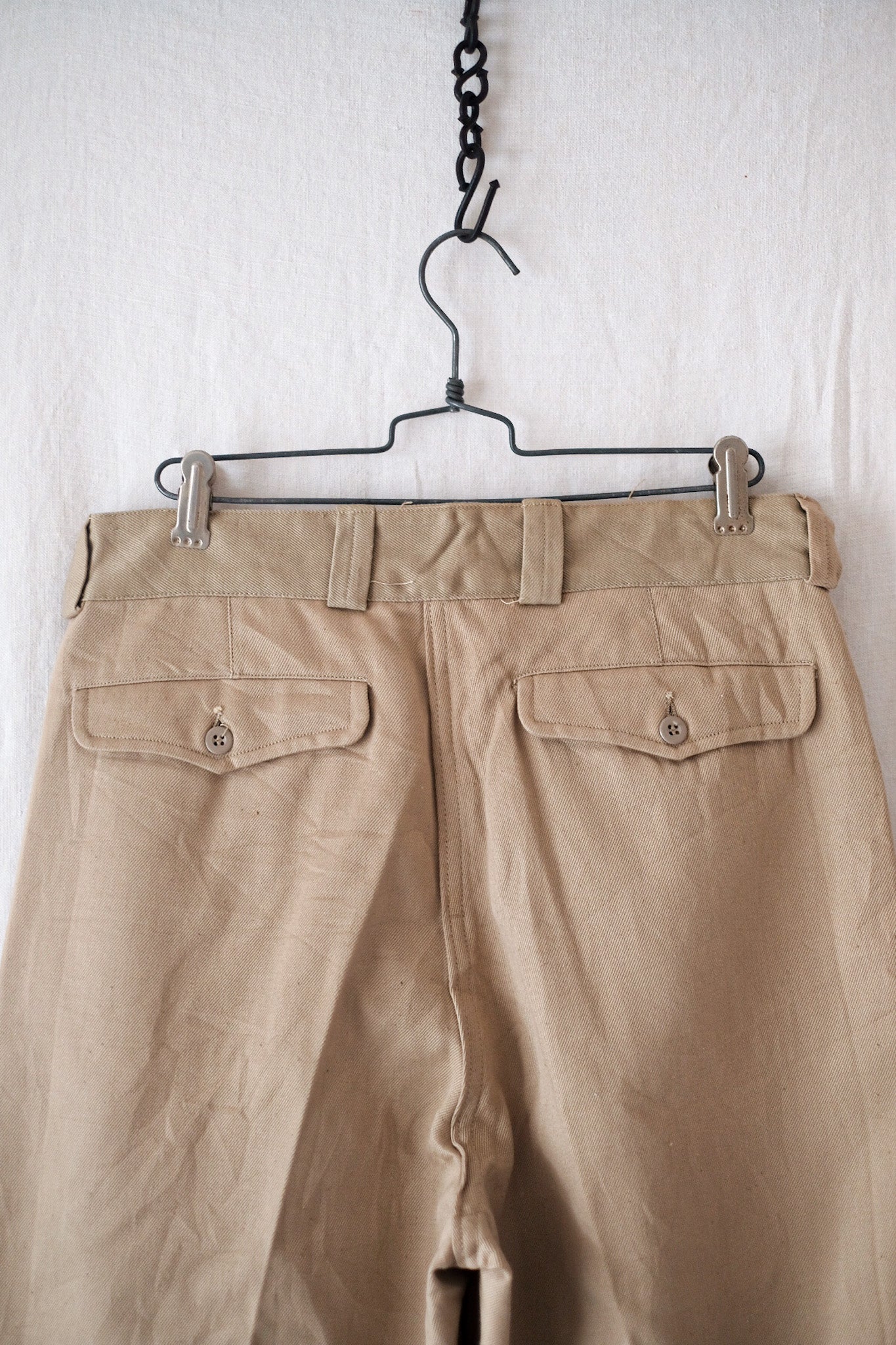 [~ 60's] French Army M52 CHINO TROUSERS SIZE.21 "Dead Stock"