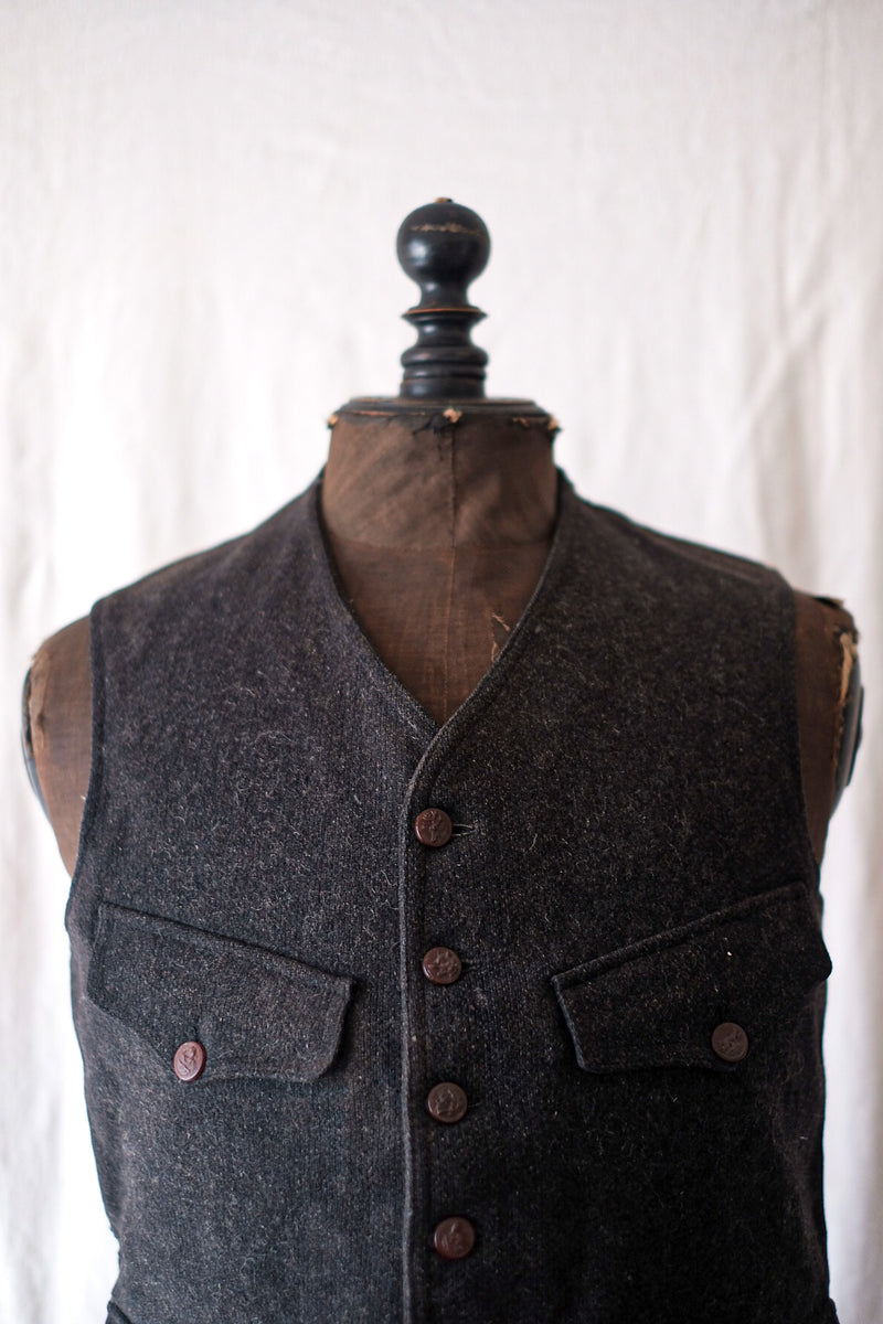 【~20's】French Vintage Wool Hunting Gilet