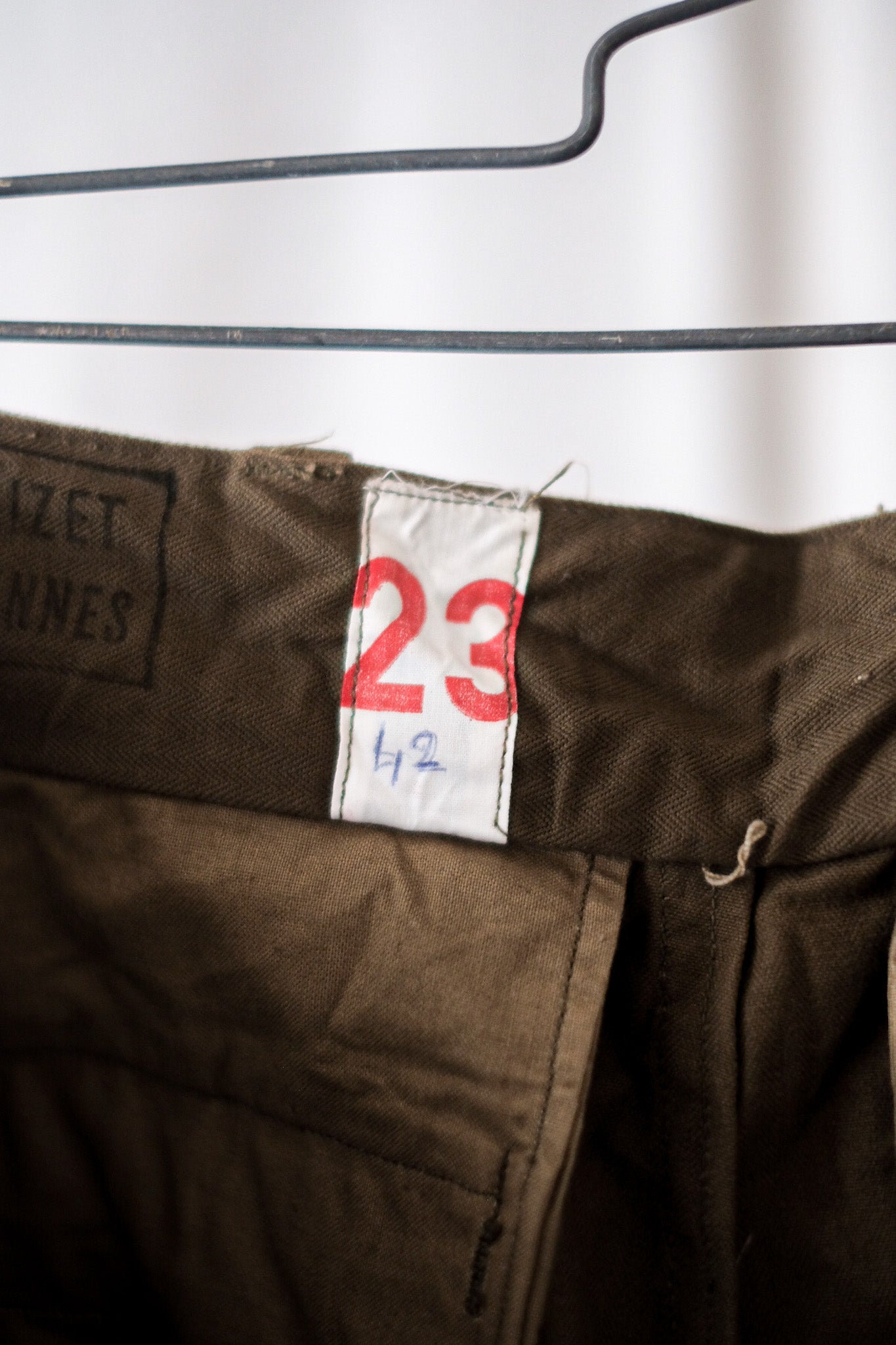 [~ 60's] French Army M47 Field Trousers Size.23 "Dead Stock"