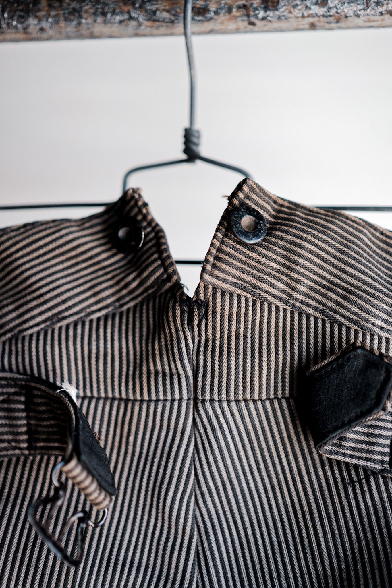 ［~30's］French Vintage Cotton Pique Striped Work Pants "Dead Stock"