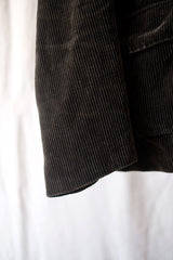 【~30's】French Vintage Dark Brown Corduroy Gamekeeper Hunting Jacket