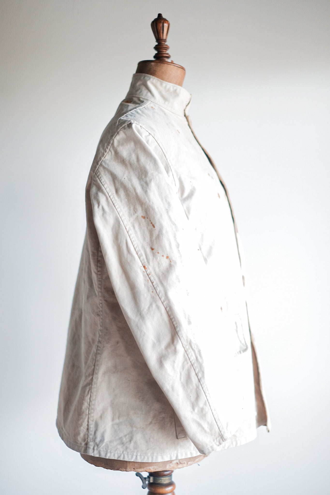［~30's］French Vintage Stand Collar Linen Jacket