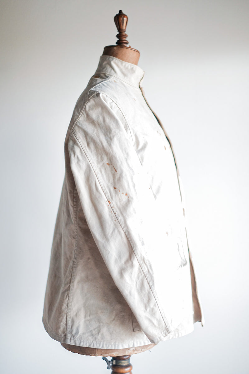 【~30's】French Vintage Stand Collar Linen Jacket