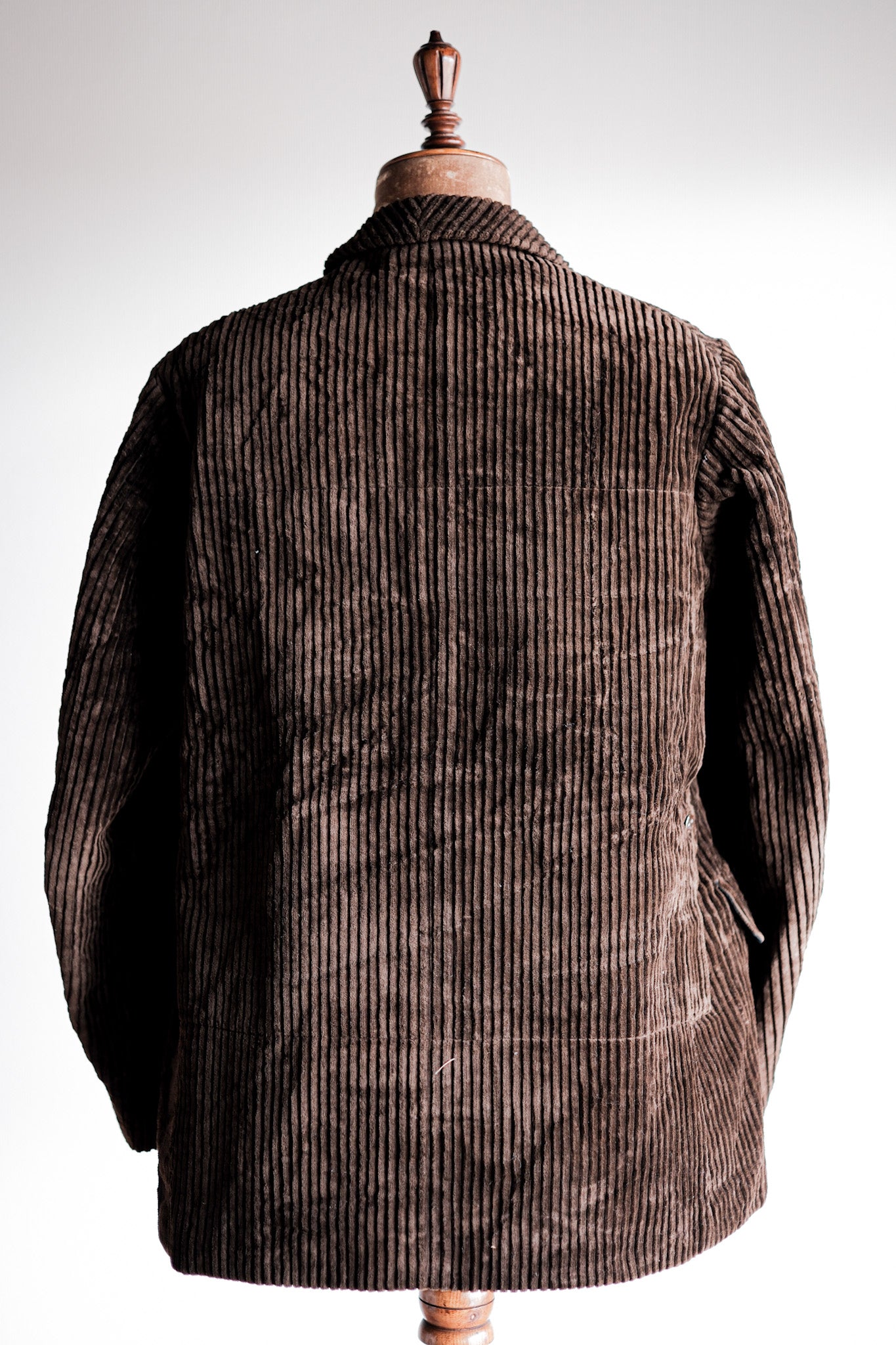 [~ 30 '] 프랑스 빈티지 브라운 헤비 코듀로이 사냥 재킷 "데드 스톡"