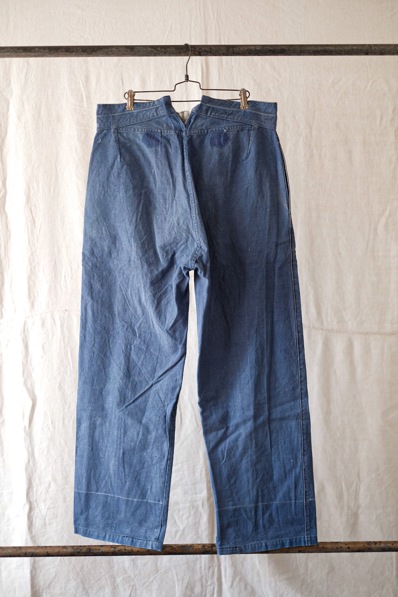 [~ 30's] กางเกง Indigo Metis วินเทจ French Vintage