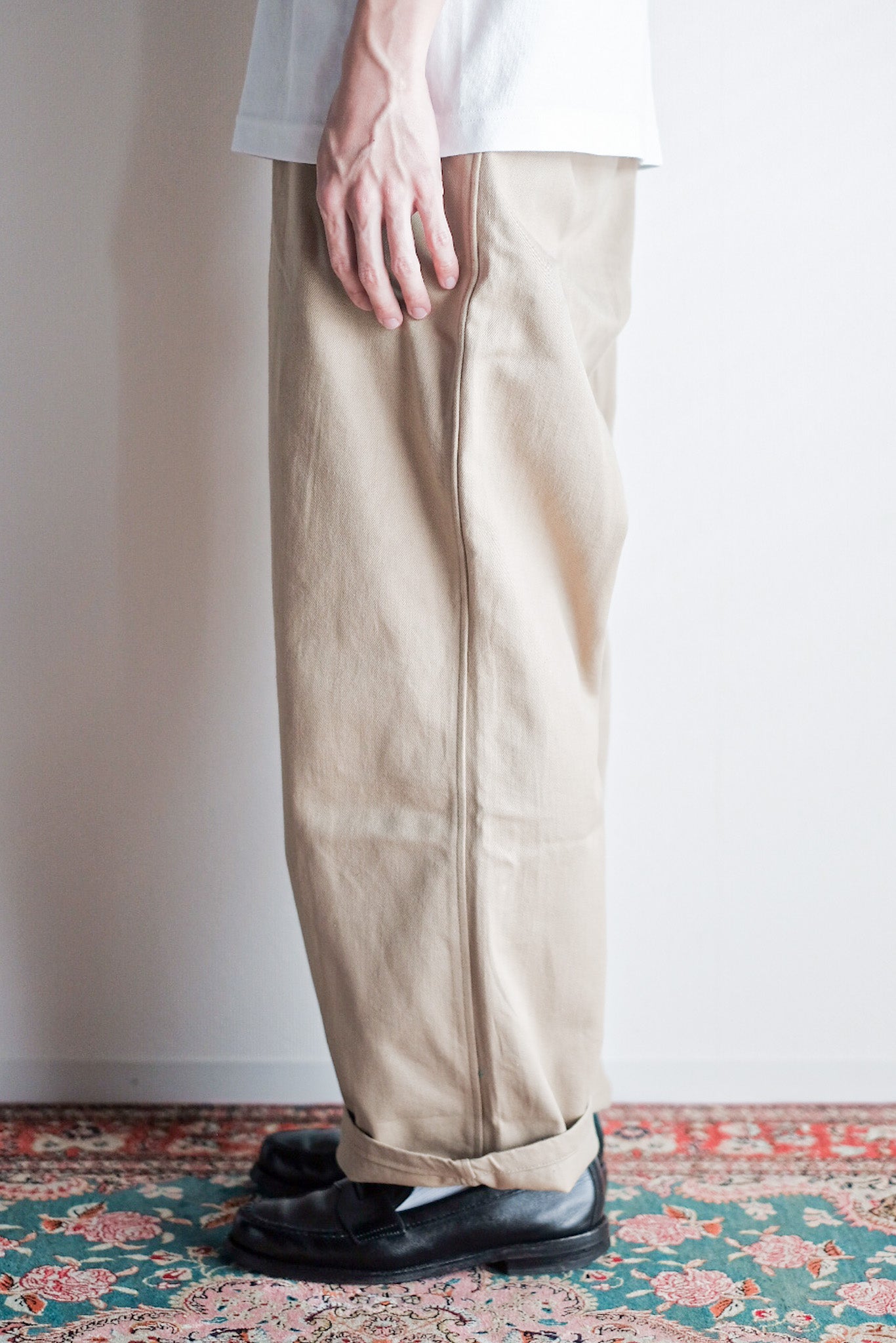 [~ 60's] French Army M52 CHINO TROUSERS SIZE.16 "Dead Stock"