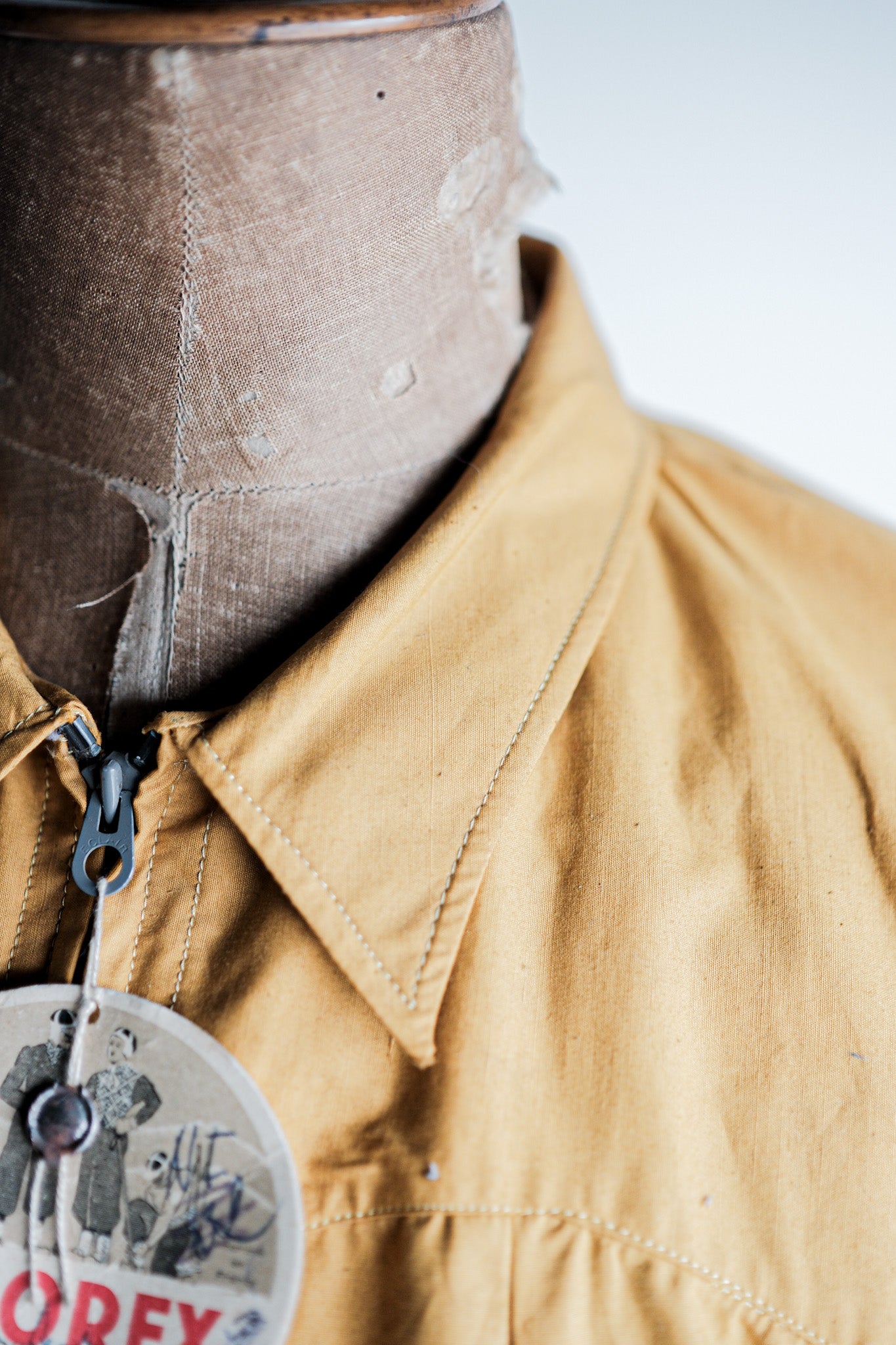 ［~40's］French Vintage Yellow Cotton Jacket "Dead Stock"