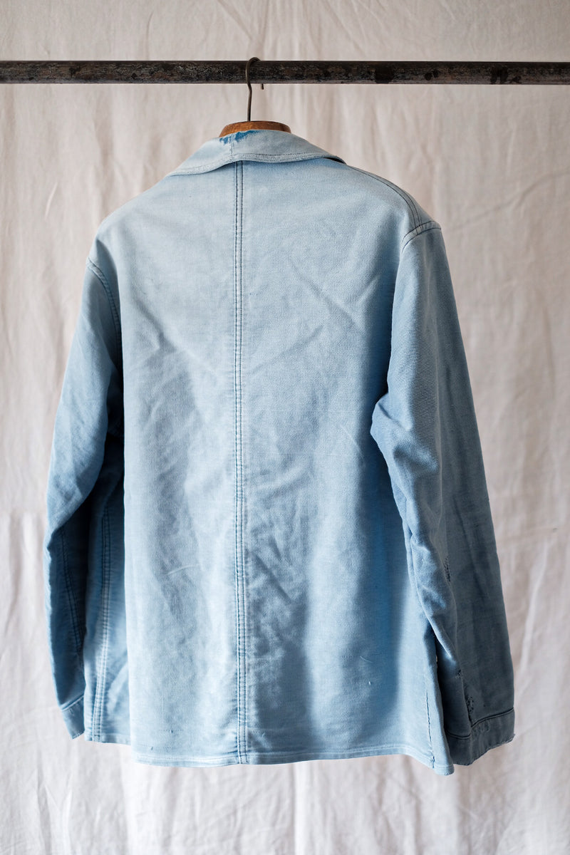 [~ 40's] แจ็คเก็ตงาน Moleskin ของ French Vintage Blue Work