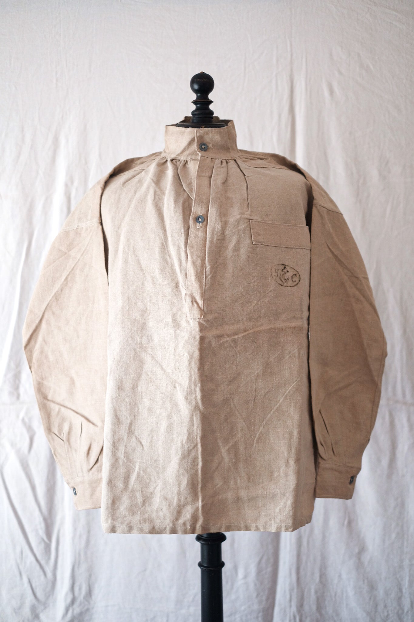 【~20's】French Army Bourgeron Linen Smock "Dead Stock"