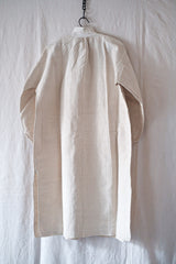 [ต้น 20 C] เสื้อเชิ้ตผ้าลินินโบราณฝรั่งเศส