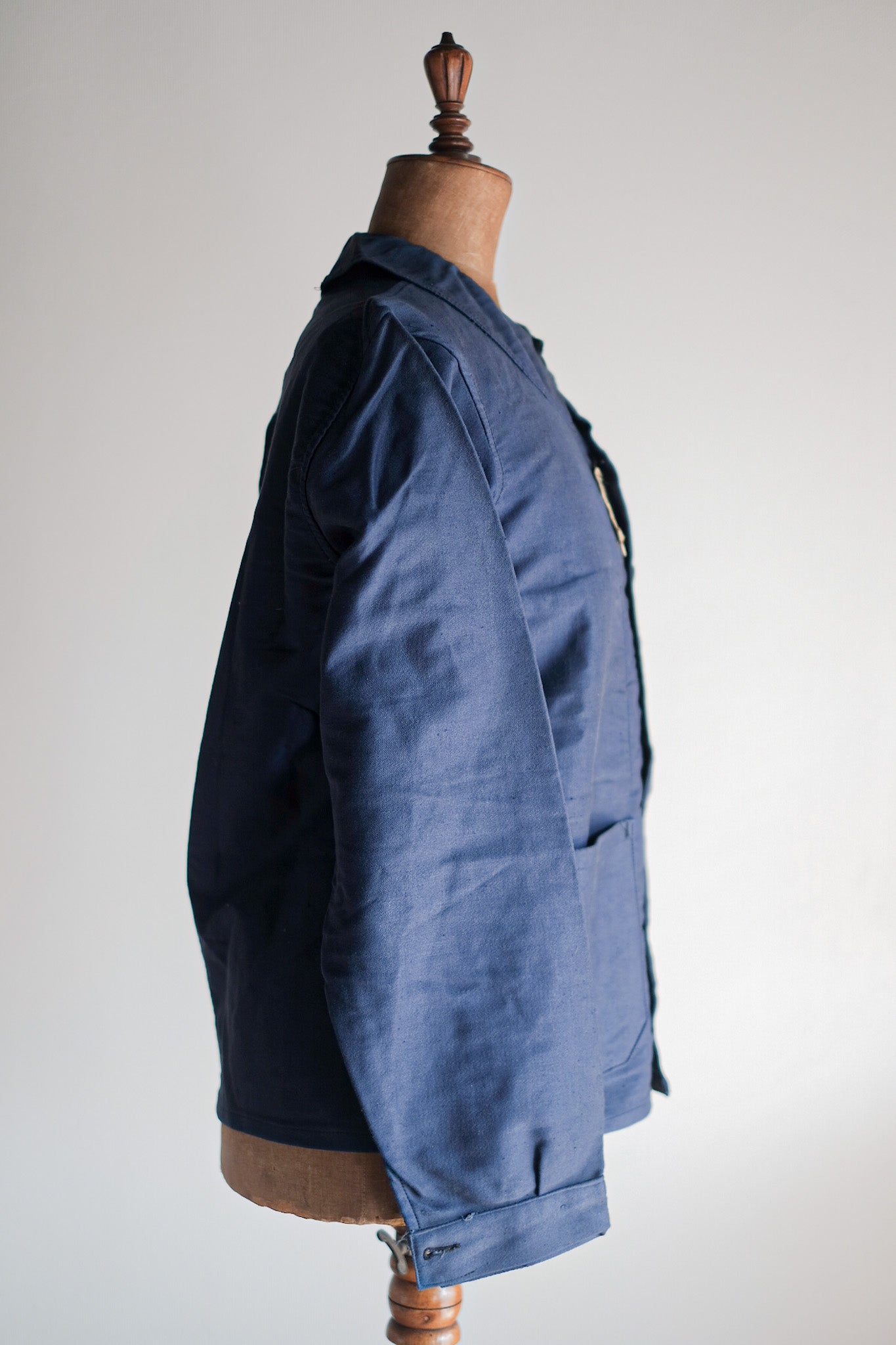 ［~30's］French Vintage Blue Moleskin Work Jacket "Dead Stock"
