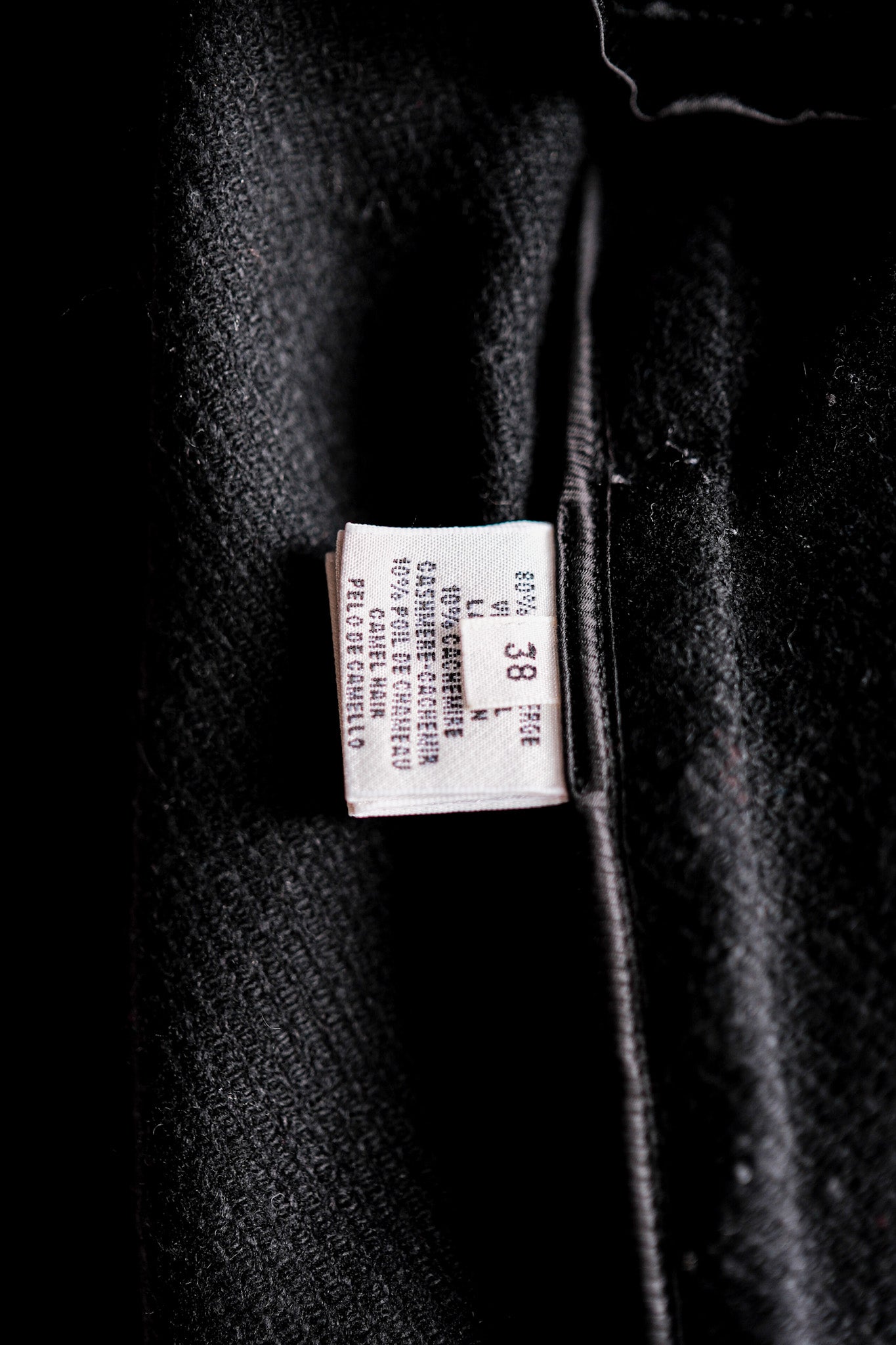 [~ 00 's] Old Hermès Paris Cashmere Mix 양모 벨트 코트 Martin Margiela