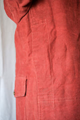 【~50's】French Vintage Red Cotton Canvas Hunting Jacket