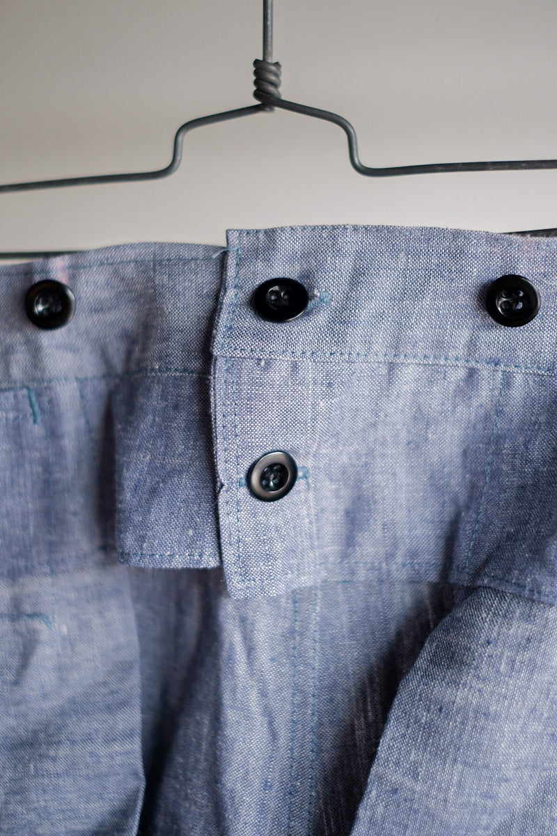 [~ 50's] กองทัพเรือฝรั่งเศส Ramie Linen Sailor Pant "Dead Stock"