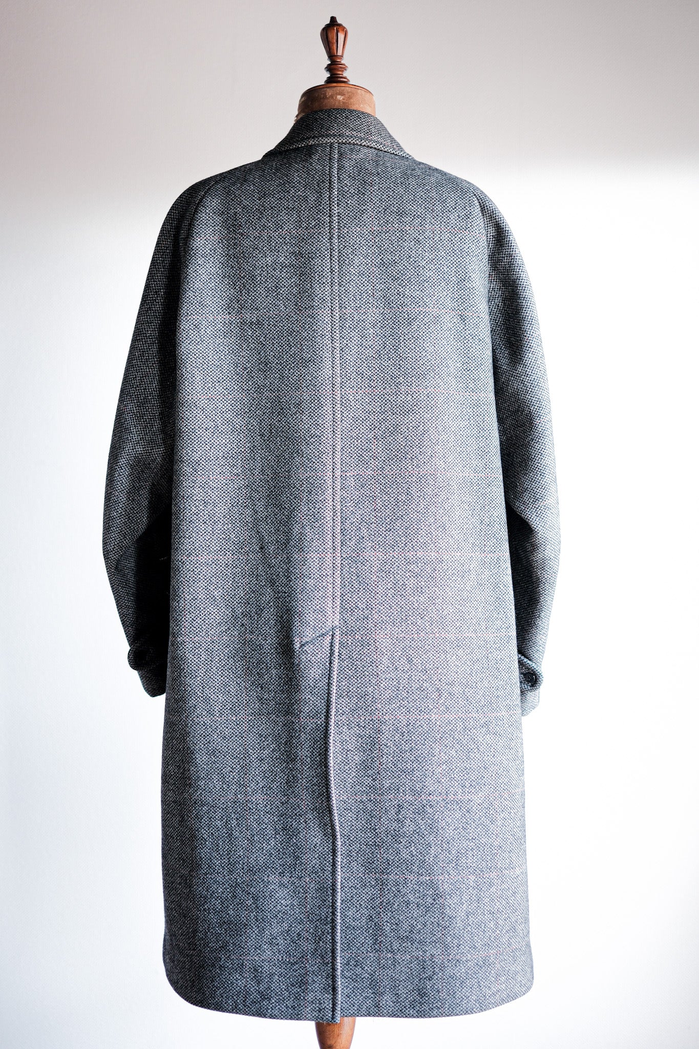 【~70's】Vintage Aquascutum Single Raglan Balmacaan Coat "SCOTTISH TWEED"