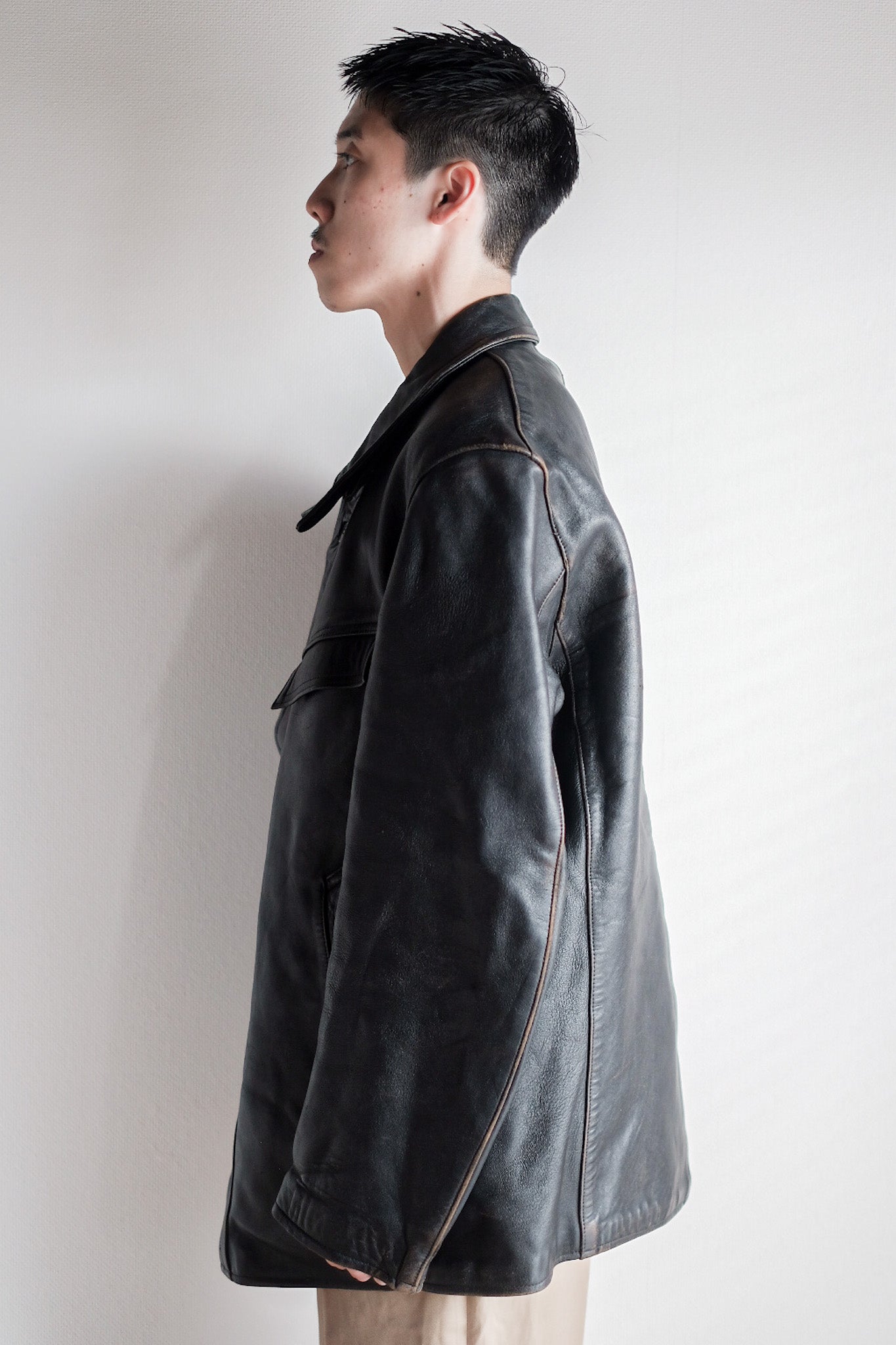 50's] French Vintage Le Corbusier Leather Work Jacket