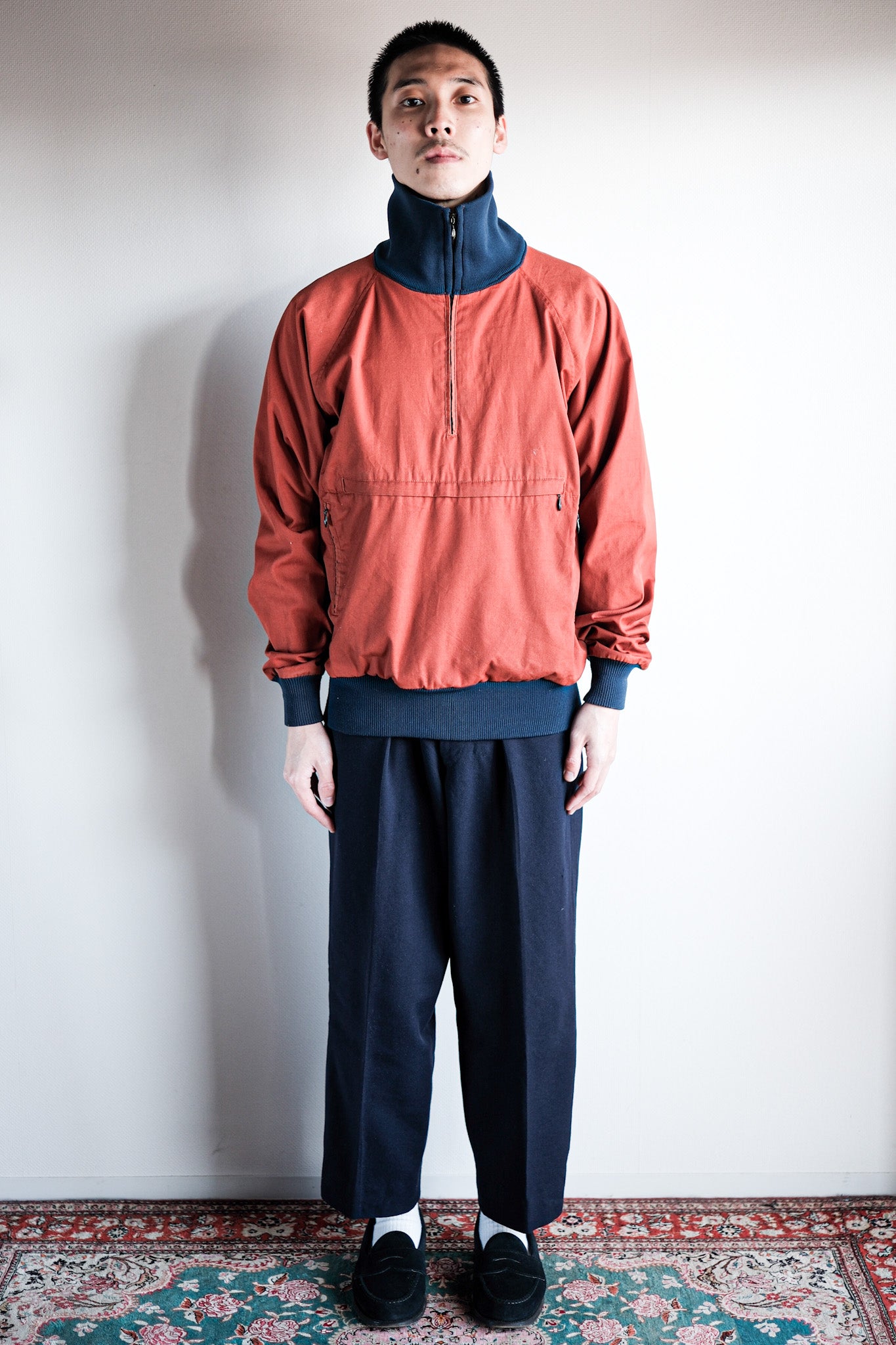 【~70's】American Vintage Cotton × Polyester Smock Size.M