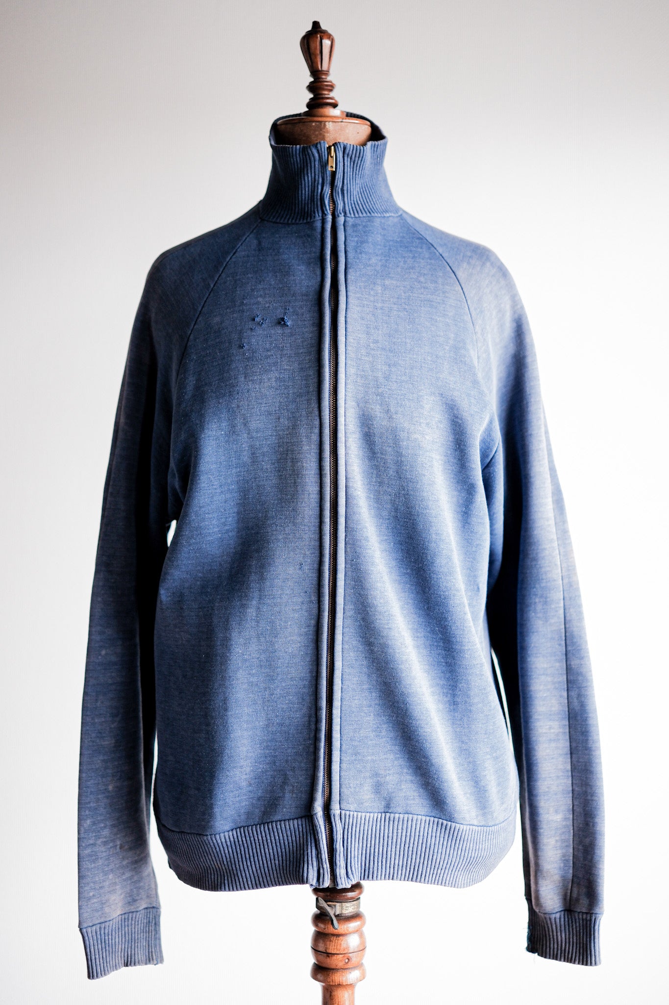 [~ 60 년대] 프랑스 빈티지 풀 지퍼 코튼 스웨트 셔츠