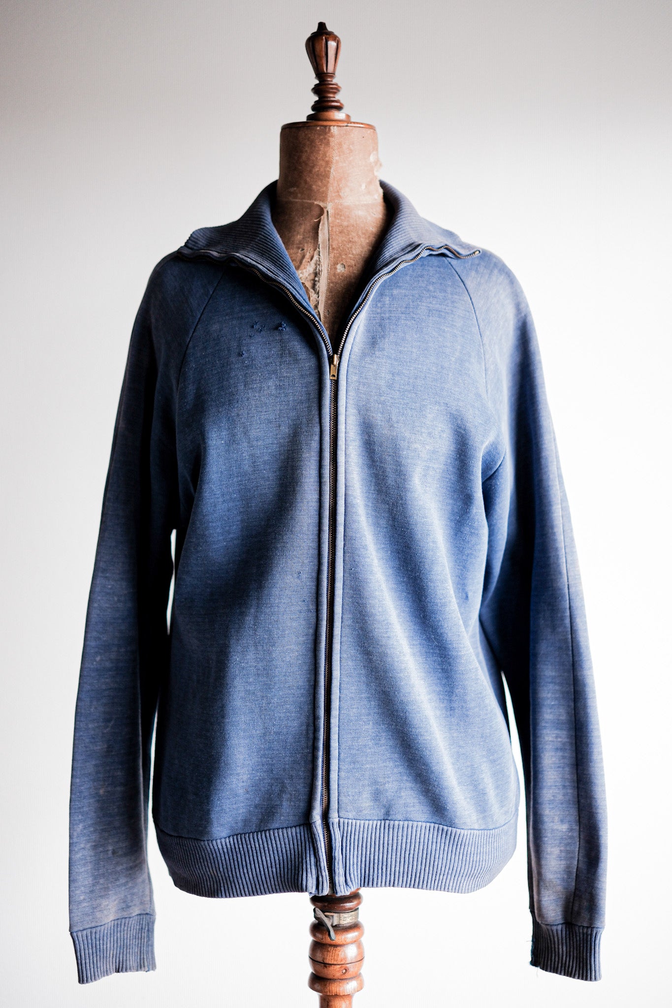 【~60's】French Vintage Full Zip Cotton Sweatshirt